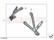 BMW Motorrad BMW 2020 R models R 1250 GS 19 (0J90) Set footrest bracket black | Set footrest bracket black
