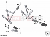 BMW Motorrad BMW 2020 R models R 1250 GS 19 (0J94) Front and rear footpeg