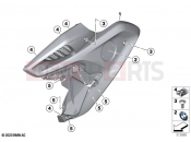BMW Motorrad BMW 2020 R models R 1250 GS 19 (0J94) Cover, intake snorkel