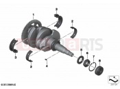 BMW Motorrad BMW 2020 R models R 1250 GS 19 (0J94) Crankshaft with bearing
