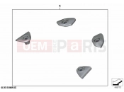 BMW Motorrad BMW 2020 R models R 1250 GS 19 (0J94) Set, trims, grab handle bore holes