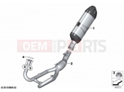 BMW Motorrad BMW 2020 R models R 1250 GS 19 (0J94) Exhaust system, chrome