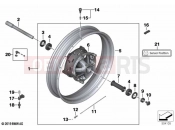 BMW Motorrad BMW 2020 R models R 1250 GS 19 (0J94) Spoke wheel front | Spoke wheel front