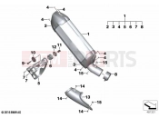 BMW Motorrad BMW 2020 R models R 1250 GS 19 (0J94) Rear silencer