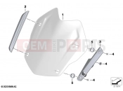 BMW Motorrad BMW 2020 R models R 1250 GS 21 (0M00) Windscreen Rallye | Windscreen Rallye