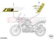 BMW Motorrad BMW 2020 R models R 1250 GS 21 (0M00) Stick-on label 3 | Stick-on label 3