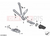 BMW Motorrad BMW 2021 R models R 1250 GS 21 (0M04) Front and rear footpeg 2 | Front and rear footpeg 2