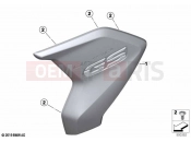BMW Motorrad BMW 2021 R models R 1250 GS 21 (0M04) Radiator trim | Radiator trim