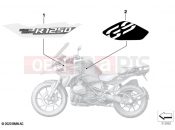 BMW Motorrad BMW 2021 R models R 1250 GS 21 (0M04) Stick-on label 2 | Stick-on label 2