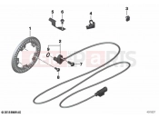 BMW Motorrad BMW 2021 R models R 1250 GS 21 (0M04) Speed sensor, front | Speed sensor, front