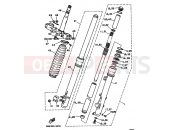 YAMAHA DT 125 DT125RE (4BL1) 1991 FOURCHE AVANT