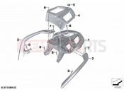 BMW Motorrad BMW 2023 R models R 1250 RT 20 (0L01, 0L03) Luggage grid | Luggage grid