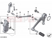 BMW Motorrad BMW 2023 R models R 1250 RT 20 (0L01, 0L03) Outer gearshift parts | Outer gearshift parts
