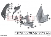 BMW Motorrad BMW 2023 R models R 1250 RT 20 (0L01, 0L03) Casing upper part / Headlight | Casing upper part / Headlight