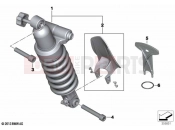 BMW Motorrad BMW 2023 R models R 1250 RT 20 (0L01, 0L03) Spring strut, rear | Spring strut, rear