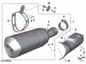 BMW Motorrad BMW 2023 R models R 1250 RT 20 (0L01, 0L03) Rear silencer | Rear silencer