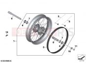 BMW Motorrad BMW 2021 R models R 18 (0L11, 0L13) Spoked wheel, front | Spoked wheel, front