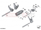 BMW Motorrad BMW 2021 R models R 18 (0L11, 0L13) 6-speed gearbox shift components | 6-speed gearbox shift components