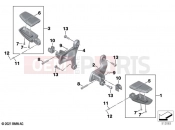 BMW Motorrad BMW 2022 R models R 18 B (0L31, 0L33) Rear footrests | Rear footrests