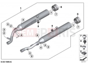 BMW Motorrad BMW 2022 R models R 18 B (0L31, 0L33) Rear silencer V&H | Rear silencer V&H