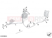 BMW Motorrad BMW 2022 R models R 18 B (0L31, 0L33) Brake lines, front 2 | Brake lines, front 2