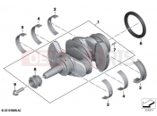 BMW Motorrad BMW 2023 R models R 18 Classic (0L21, 0L23) Crankshaft with bearing