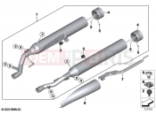 BMW Motorrad BMW 2023 R models R 18 Classic (0L21, 0L23) Rear silencer V&H