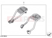 BMW Motorrad BMW 2023 R models R 18 Classic (0L21, 0L23) Set rider leg rest chrome