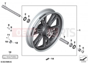 BMW Motorrad BMW 2023 R models R 18 Classic (0L21, 0L23) Cast rim, front 2 | Cast rim, front 2