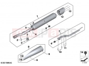 BMW Motorrad BMW 2023 R models R 18 Classic (0L21, 0L23) Rear silencer