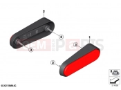 BMW Motorrad BMW 2023 R models R 18 Classic (0L21, 0L23) Rear reflector rear