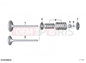 BMW Motorrad BMW 2023 R models R 18 Classic (0L21, 0L23) Valves with springs 2