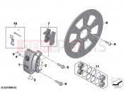 BMW Motorrad BMW 2023 R models R 18 Classic (0L21, 0L23) Rear wheel brake 2