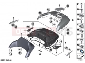 BMW Motorrad BMW 2021 R models R 18 Transcont. (0L41, 0L43) Topcase lid | Topcase lid
