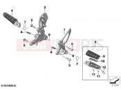 BMW Motorrad BMW 2021 R models R nineT 20 (0L51,0L53) Footpeg plate / Front footpeg | Footpeg plate / Front footpeg