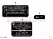 BMW Motorrad BMW 2021 R models R nineT 20 (0L51,0L53) Type plate | Type plate