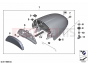 BMW Motorrad BMW 2021 R models R nineT 20 (0L51,0L53) Cover, tail unit | Cover, tail unit