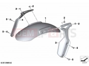 BMW Motorrad BMW 2021 R models R nineT 20 (0L51,0L53) Front-wheel cover, primed | Front-wheel cover, primed
