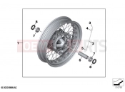 BMW Motorrad BMW 2021 R models R nineT 20 (0L51,0L53) Spoked wheel, front 2 | Spoked wheel, front 2