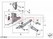BMW Motorrad BMW 2020 R models R nineT 20 (0L51,0L53) Footrest system, right | Footrest system, right