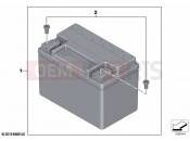 BMW Motorrad BMW 2020 R models R nineT 20 (0L51,0L53) AGM battery 2 | AGM battery 2