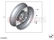 BMW Motorrad BMW 2021 R models R nineT 20 (0L71,0L73) Spoke wheel, rear