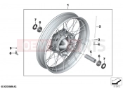 BMW Motorrad BMW 2021 R models R nineT 20 (0L71,0L73) Spoked wheel gold front