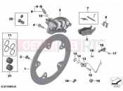 BMW Motorrad BMW 2021 R models R nineT 20 (0L71,0L73) Rear wheel brake