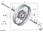 BMW Motorrad BMW 2021 R models R nineT 20 (0L71,0L73) Cross-spoked wheel front 2