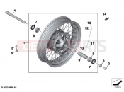 BMW Motorrad BMW 2021 R models R nineT 20 (0L71,0L73) Spoked wheel, front 3