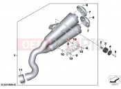 BMW Motorrad BMW 2021 R models R nineT 20 (0L71,0L73) Muffler catalyst / attach.parts