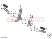 BMW Motorrad BMW 2021 R models R nineT 20 (0L71,0L73) Footpeg plate / Front footpeg 2