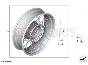 BMW Motorrad BMW 2021 R models R nineT 20 (0L71,0L73) Spoked wheel gold rear 2