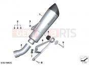 BMW Motorrad BMW 2021 R models R nineT 20 (0L71,0L73) Sports silencer bottom 2